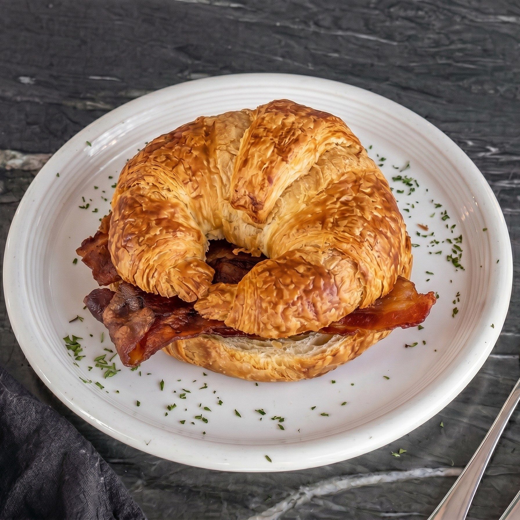 Croissant Bacon and Cheese.