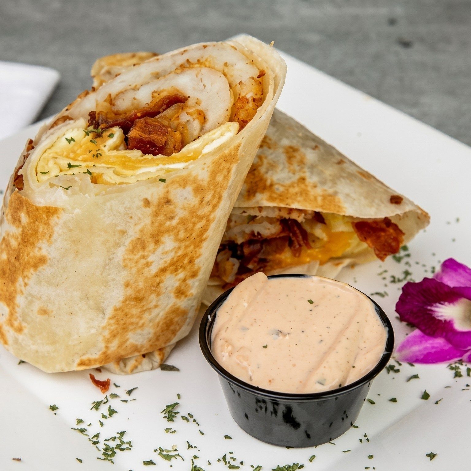 Papillon Breakfast Wrap.