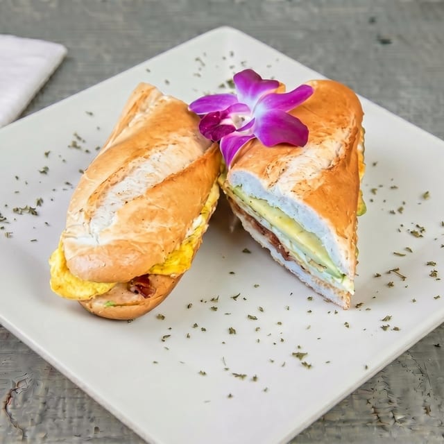 Papillon's Omelet Sandwich.