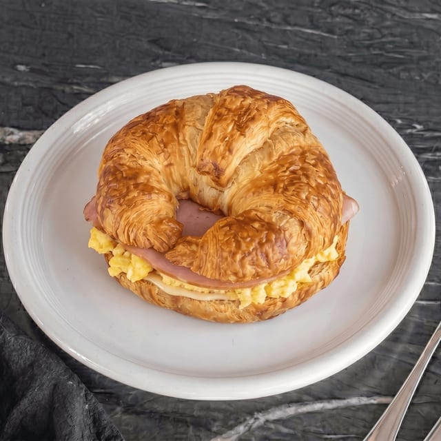 Croissant Ham, Egg & Cheese.