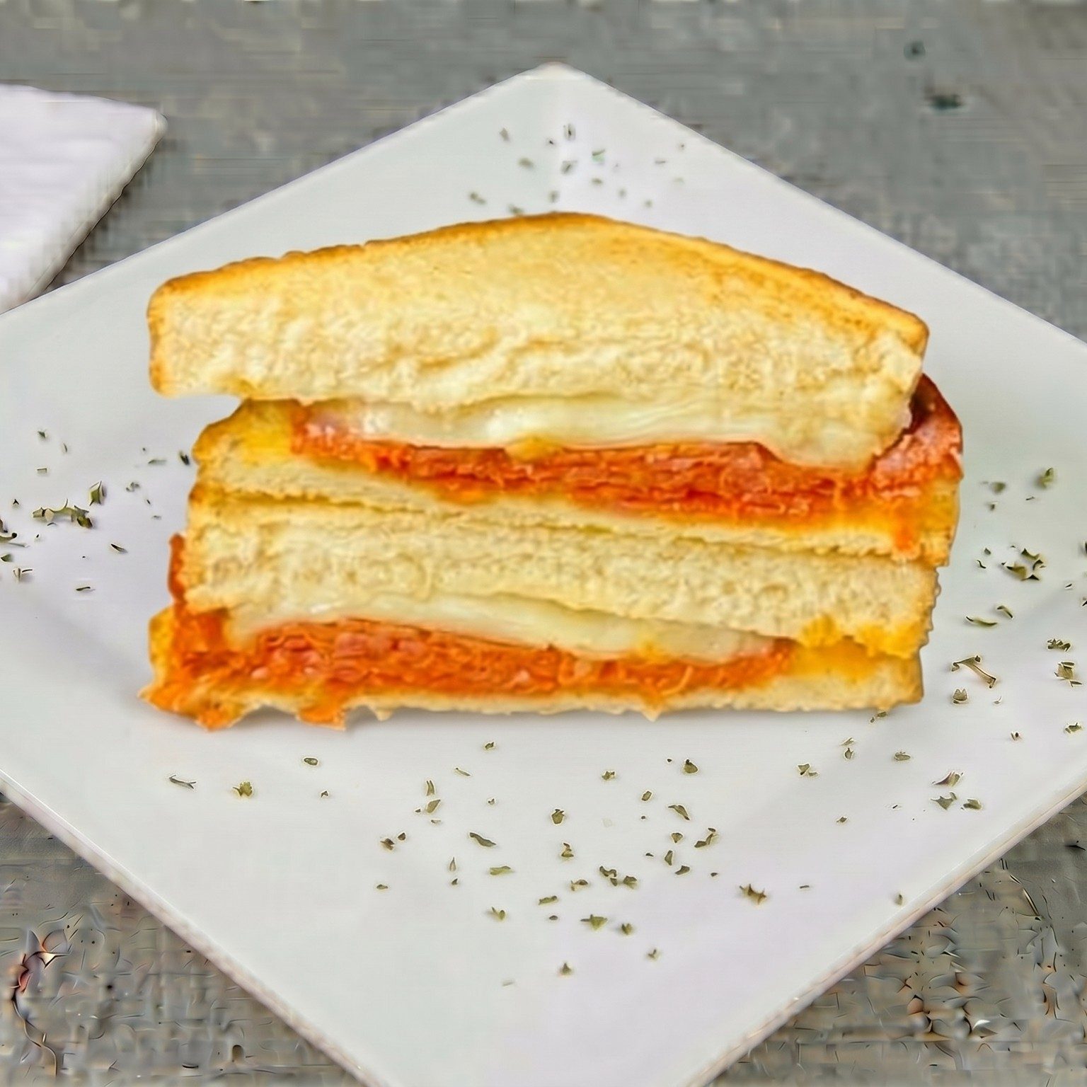Spanish Chorizo and Cheese Sandwich.