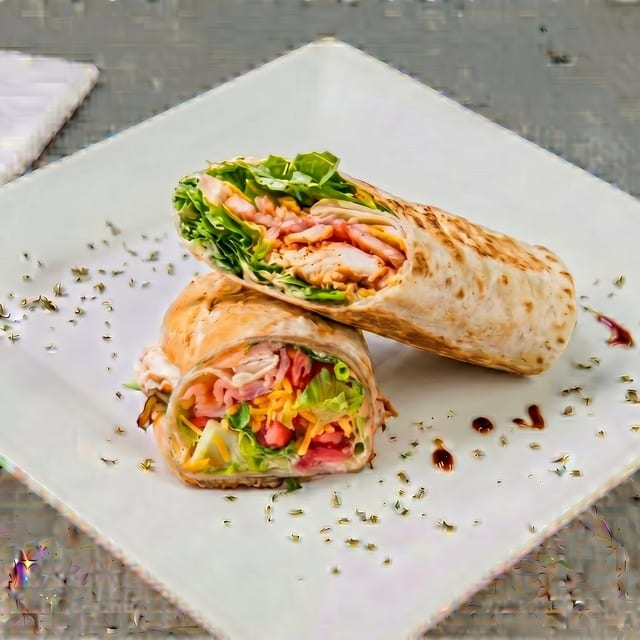 Spicy Salmon Wrap.