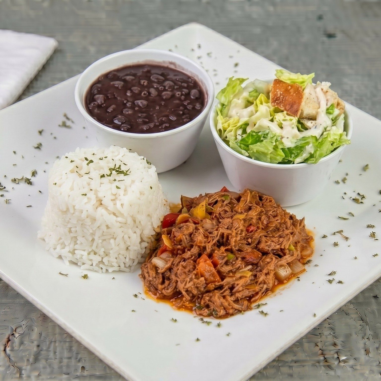 Chicken Ropa Vieja.
