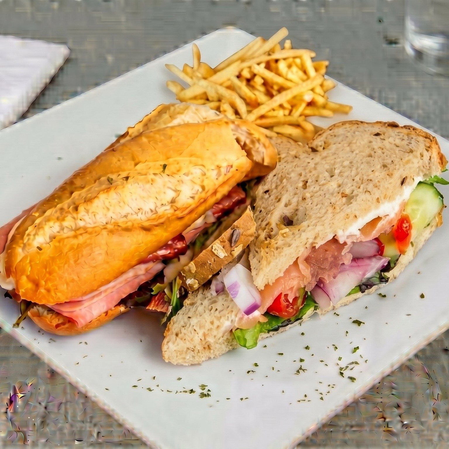 Smoked Salmon Sandwich.