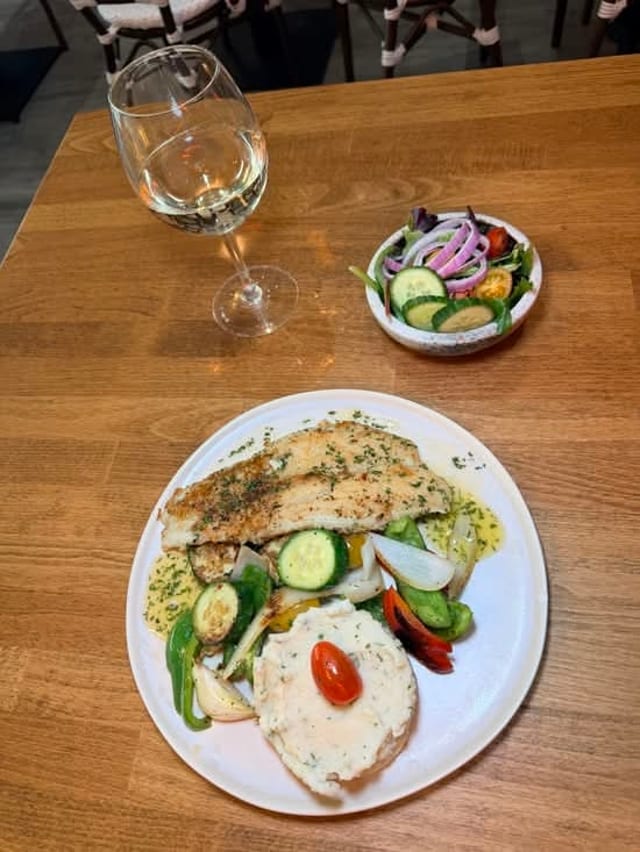 Grilled fish.